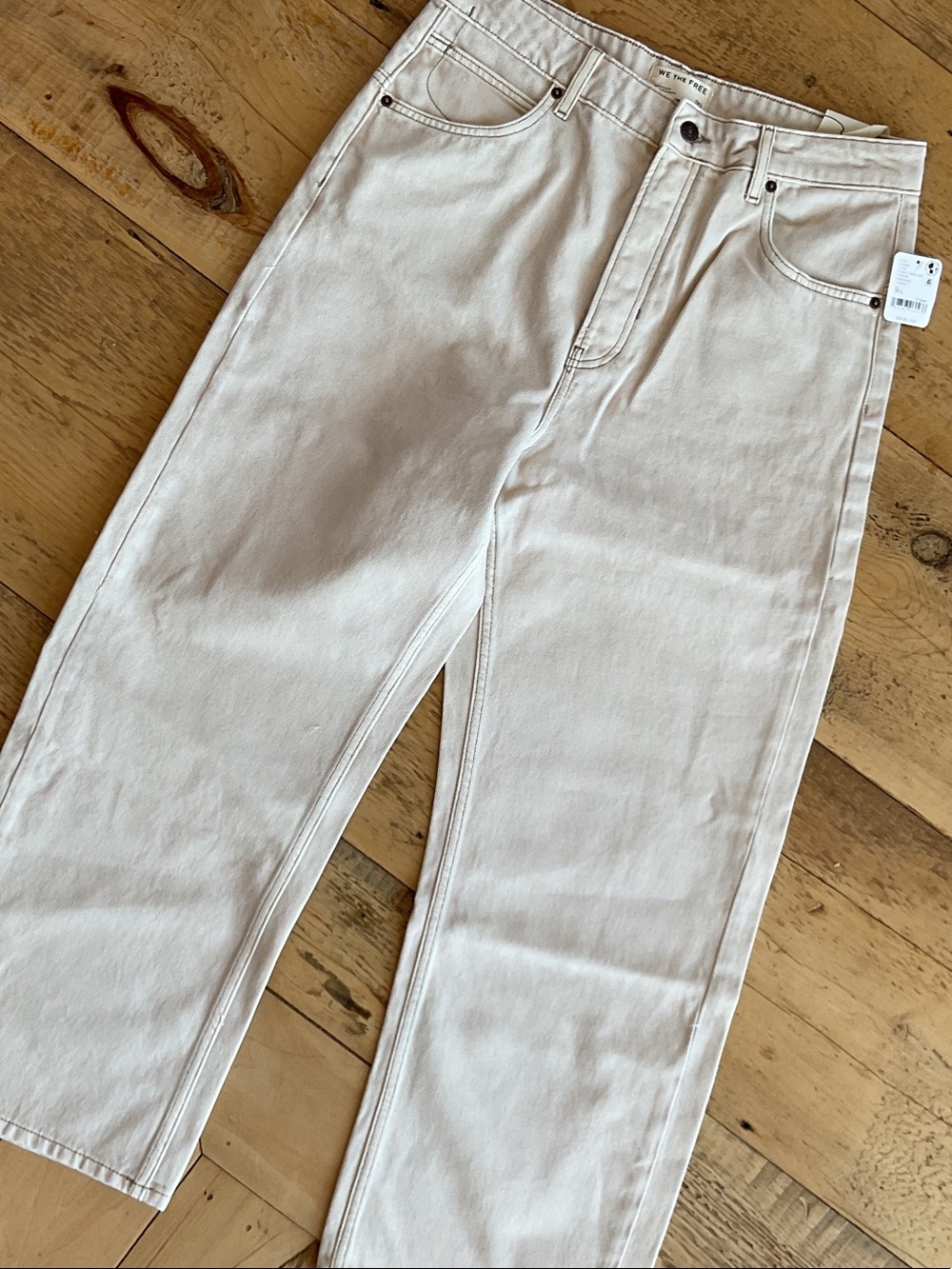 Free People Boyfriend Jeans in Creamy Off-White